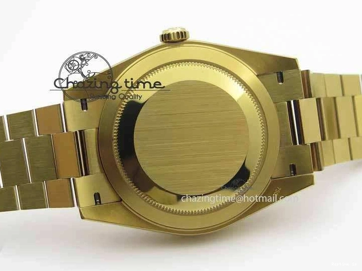 0106 Day Date 40mm YG BP Maker Best Edition Black Dial Diamond Bezel On YG Bracelet A Soft 3681